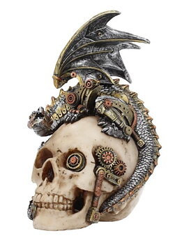 Skalle med Drake - Steampunk