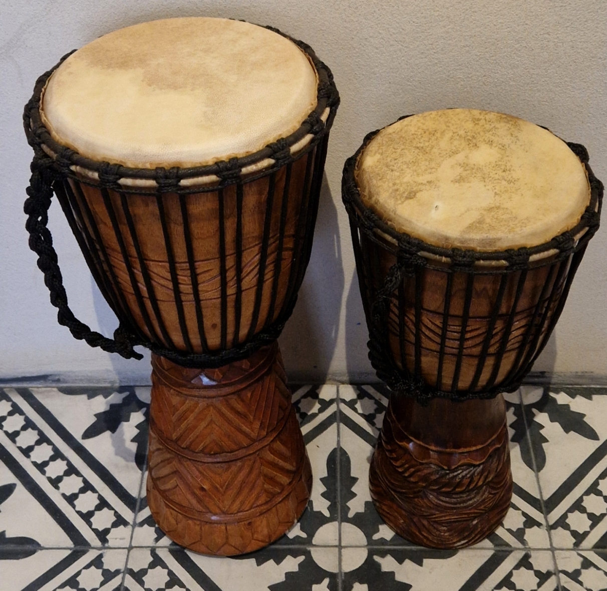  Djembetrumma - Deep Carved  - 40 eller 50cm - 2