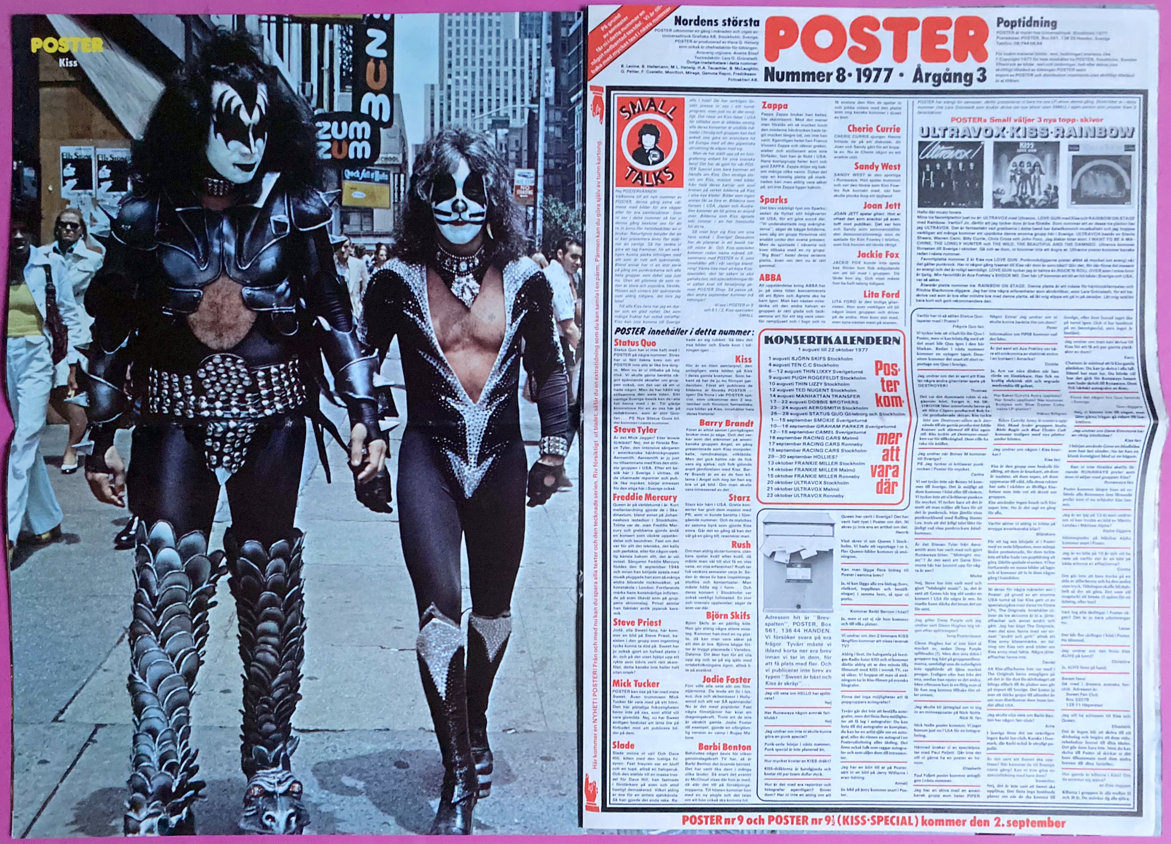 POSTER Mag - No 8 1977 - RUNAWAYS cover - 8