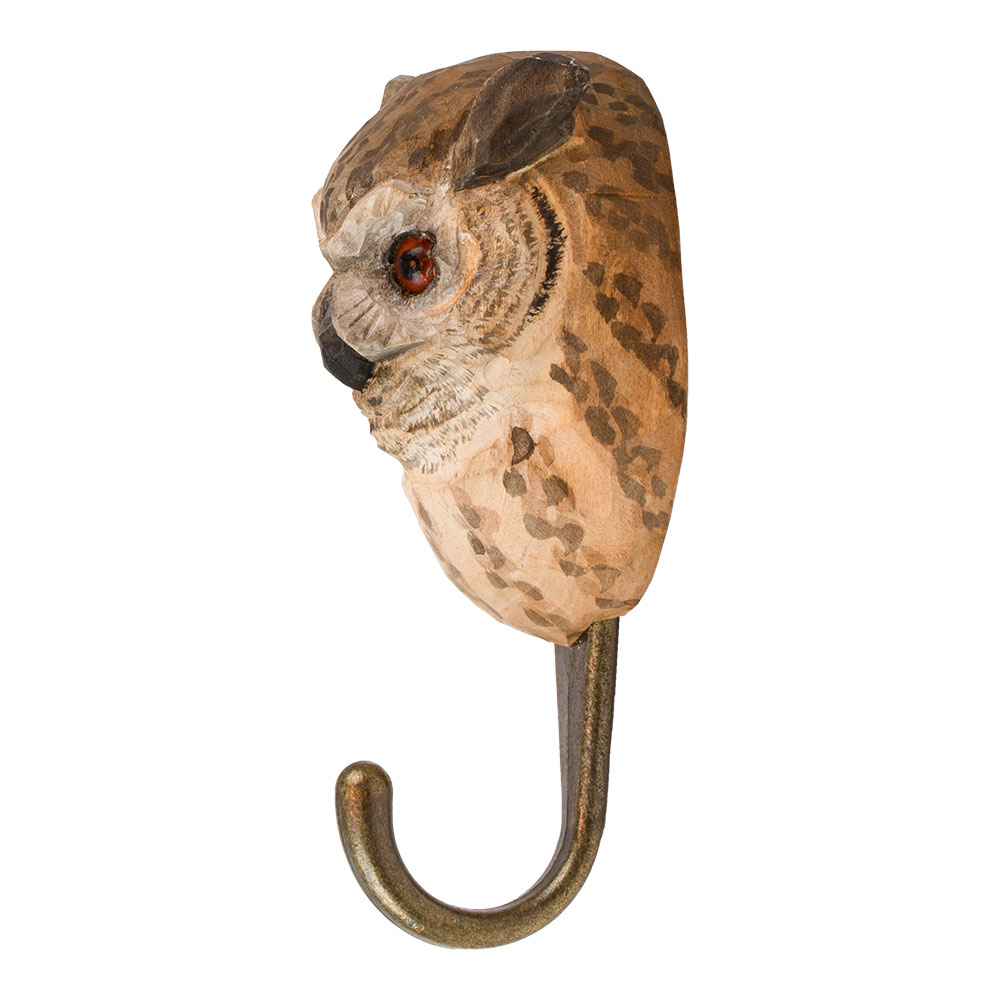 Hand-carved hook Eagle-owl - 4