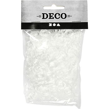Krulligt dockhår, vit , 15g