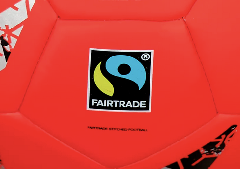 Fairtrade fodbold str. 5 rød/sølv - 2