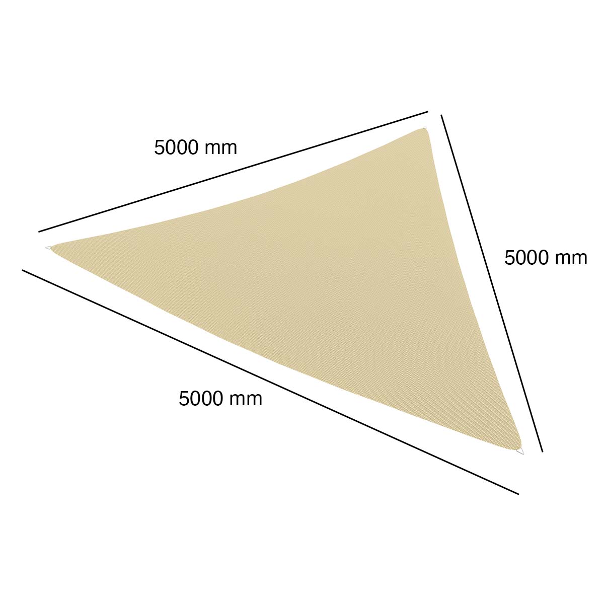 Solsegel 5 x 5 x 5 m