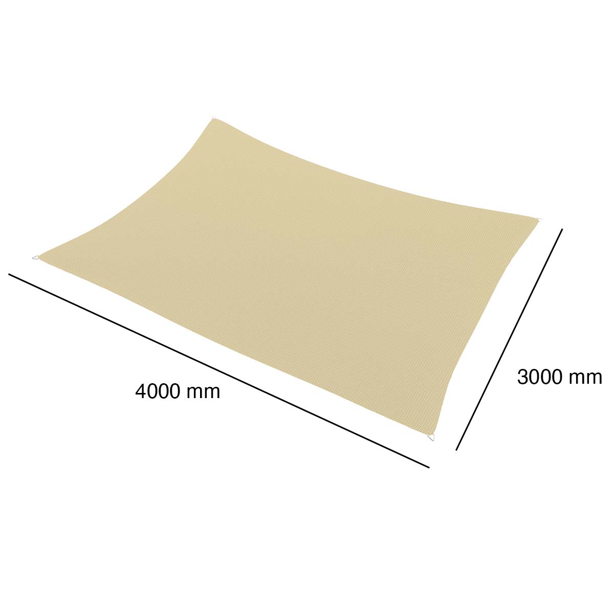 Solsegel 3 x 4 m