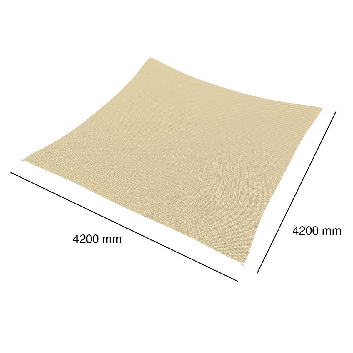 Solsegel 4,2 x 4,2 m