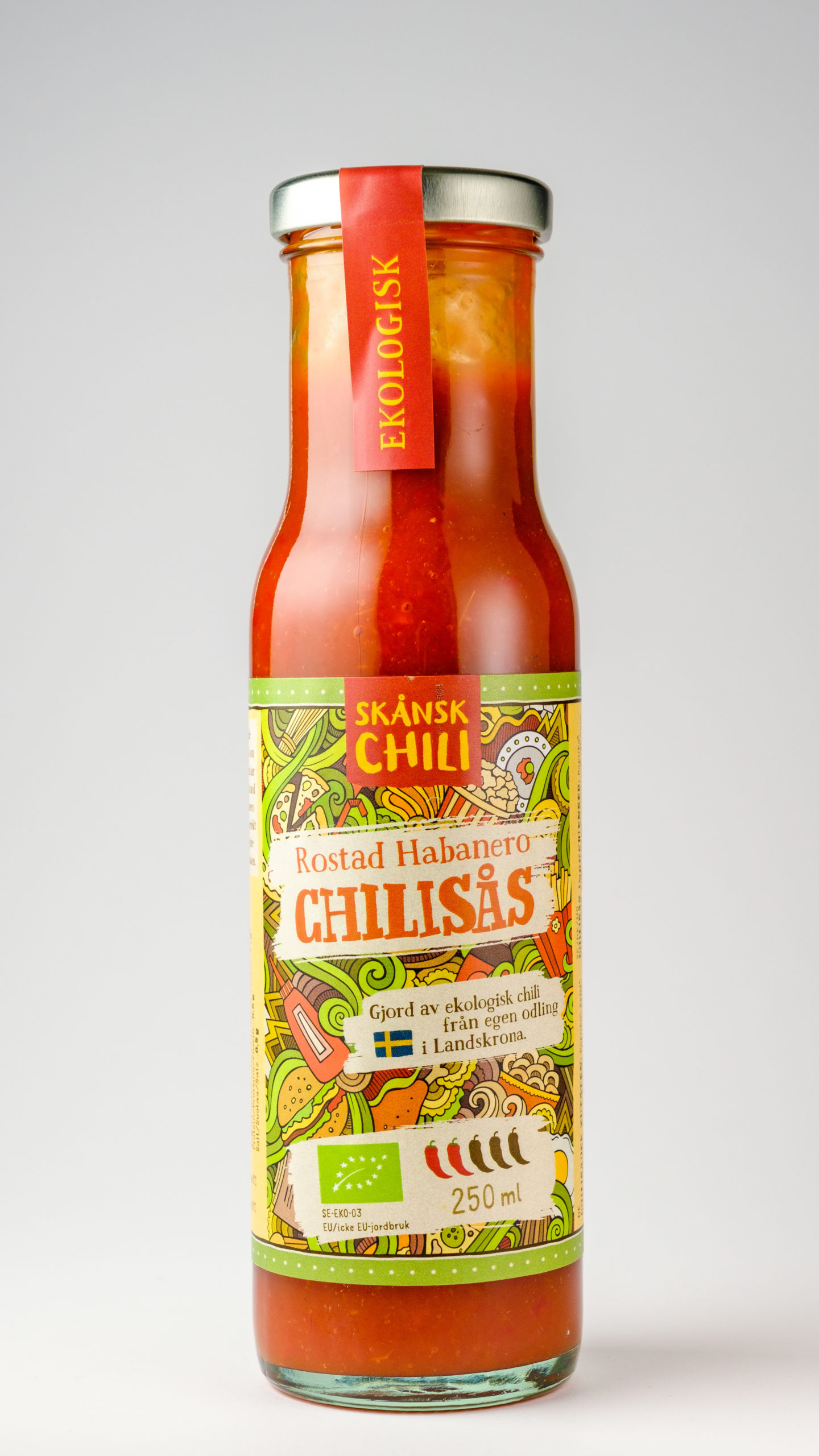 Chilisås (Rostad Habanero) 250ml x12, EKO