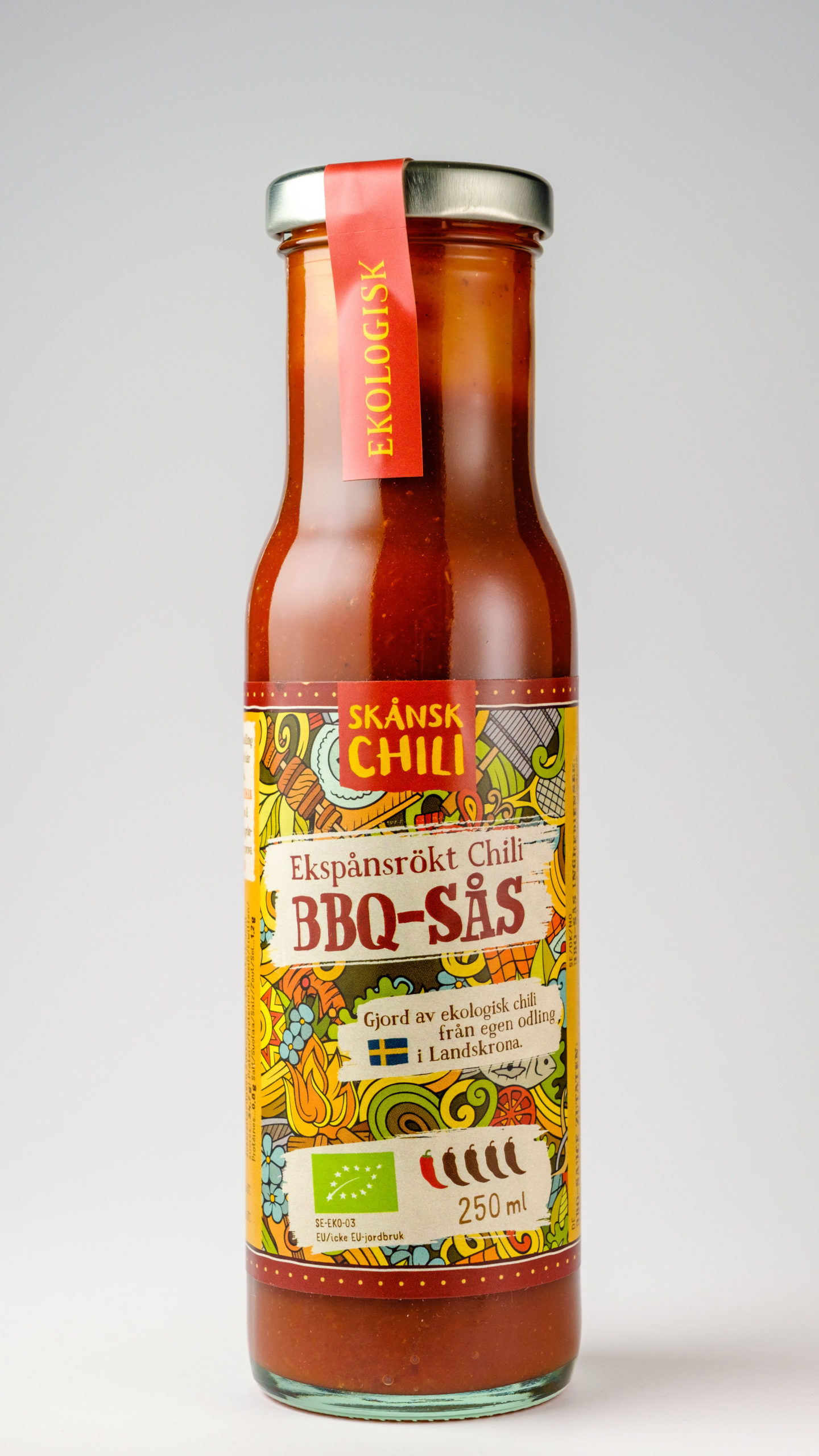 BBQ-sås (ekspånsrökt chili) 250ml x12, EKO