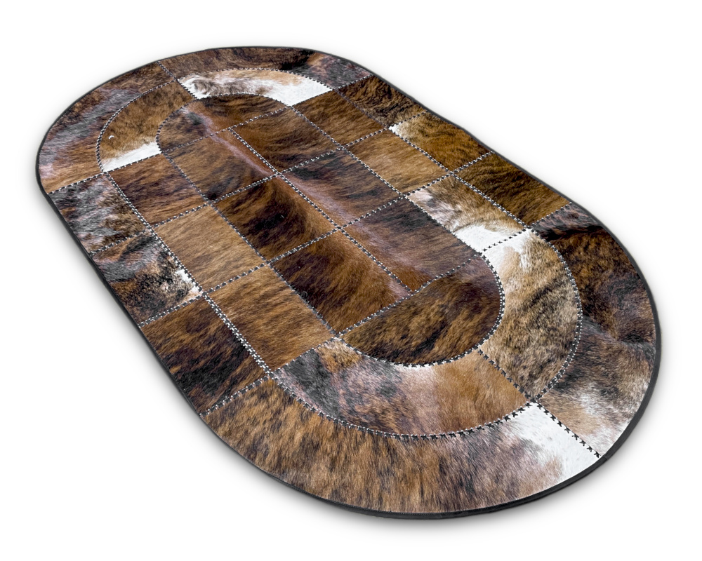 Oval Patchwork Matta Kohud 130 x 230 cm