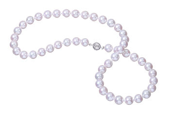 Zuchtperlen-Collier-Akoya in A-Qualität mit Weißgoldverschluss 8–8.5 mm