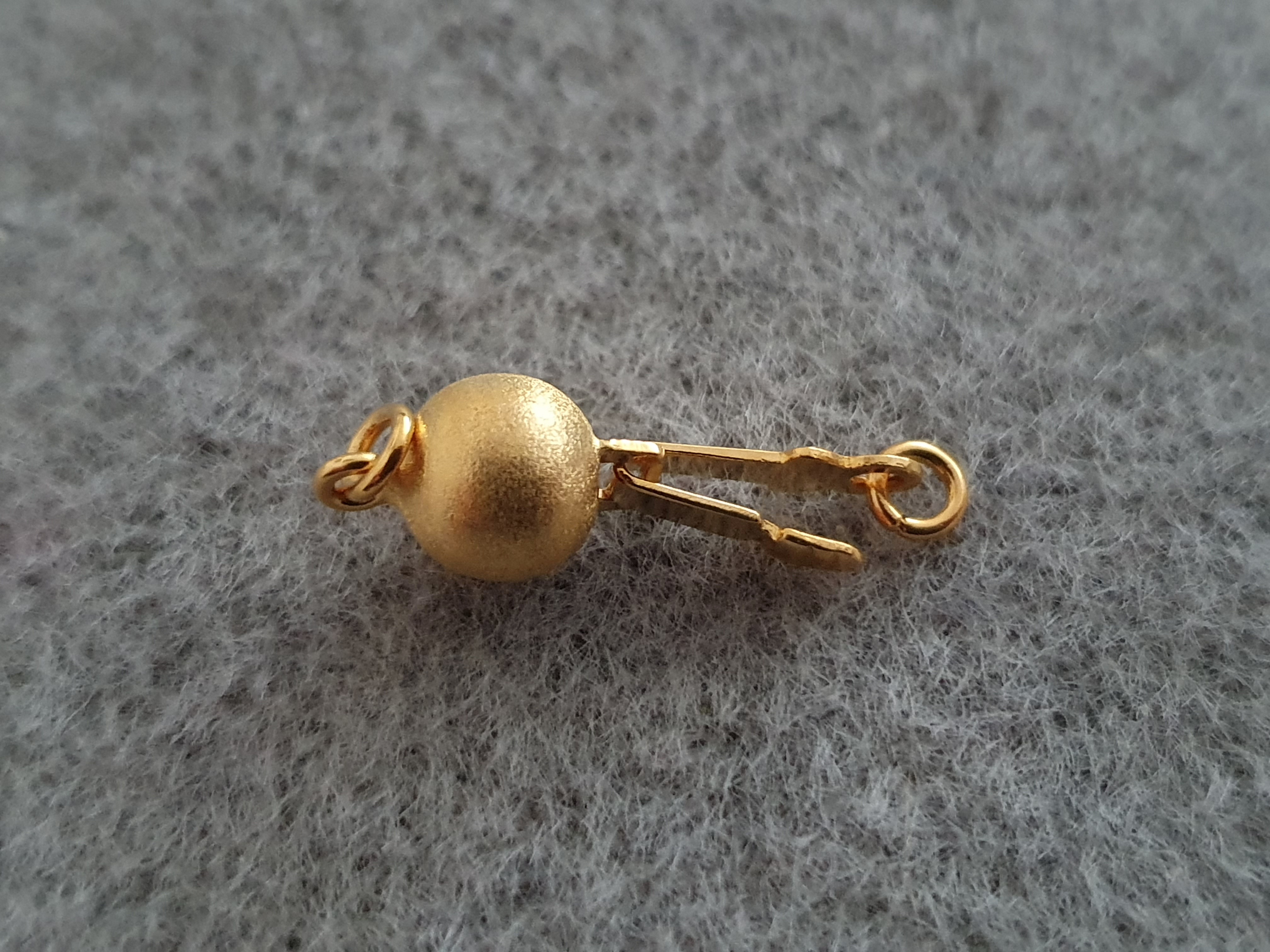 Collierlås fg kula frostad 6mm 925-silver - 3