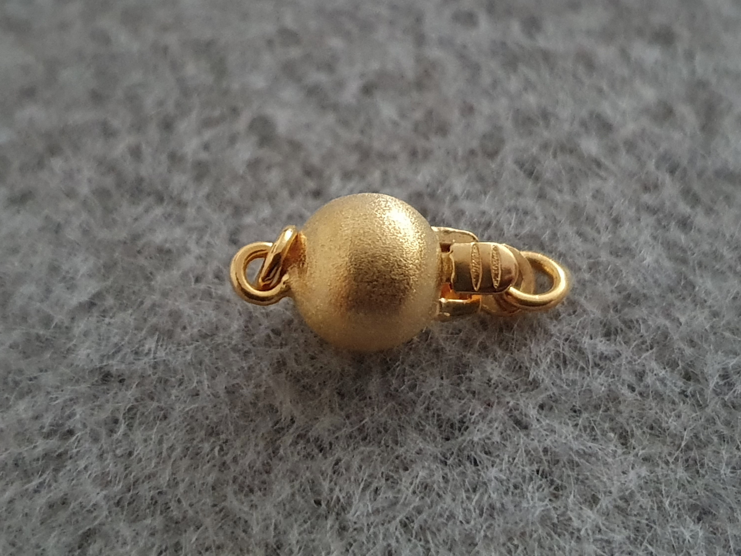 Collierlås fg kula frostad 6mm 925-silver
