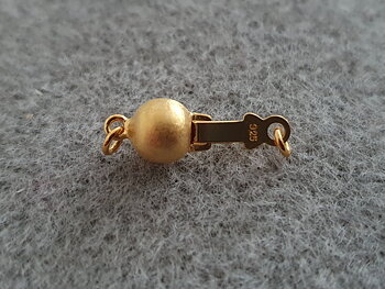 Collierlås fg kula frostad 6mm 925-silver