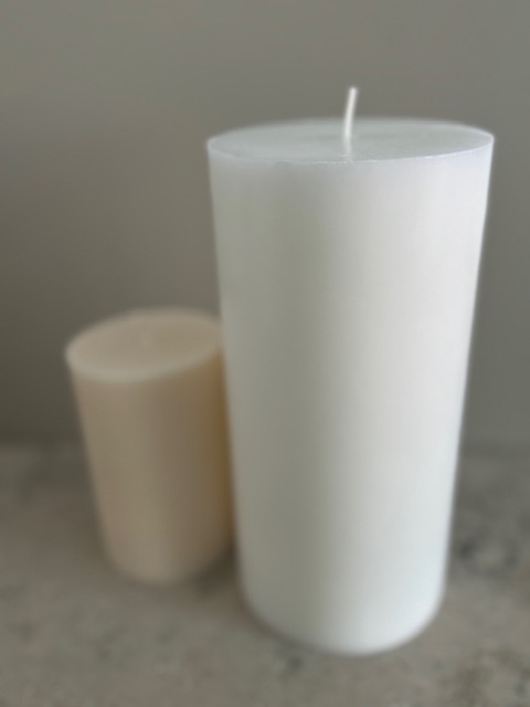 VIT  Blockljus SVANEN 100%  stearin 9,6X20 cm - 2