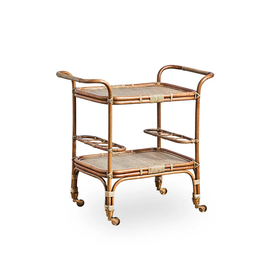 Drinkvagn CARLO trolley antikbrun Sika-design