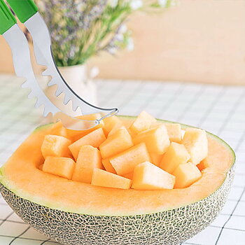 Melonskärare med gula melontärningar