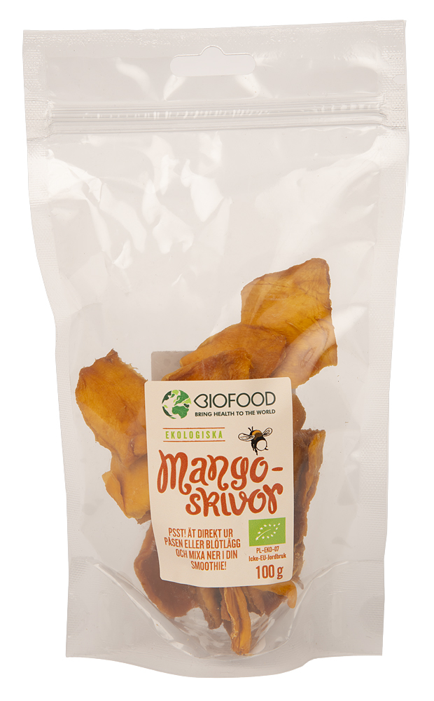 Mangoskivor eko. 200 gr torkade