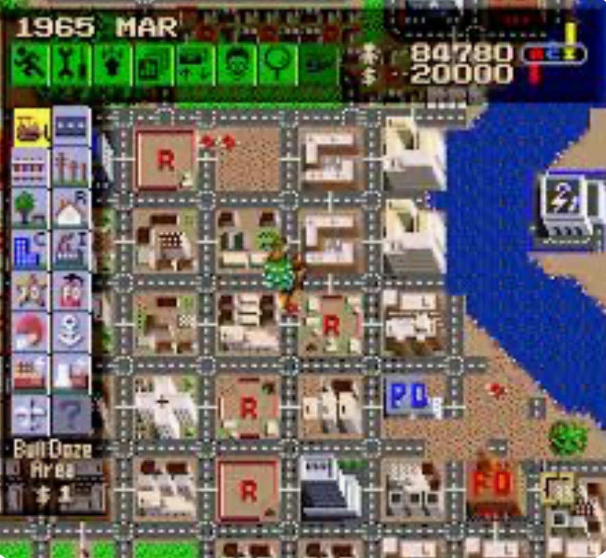 Sim City - tysk text - SNES - 2