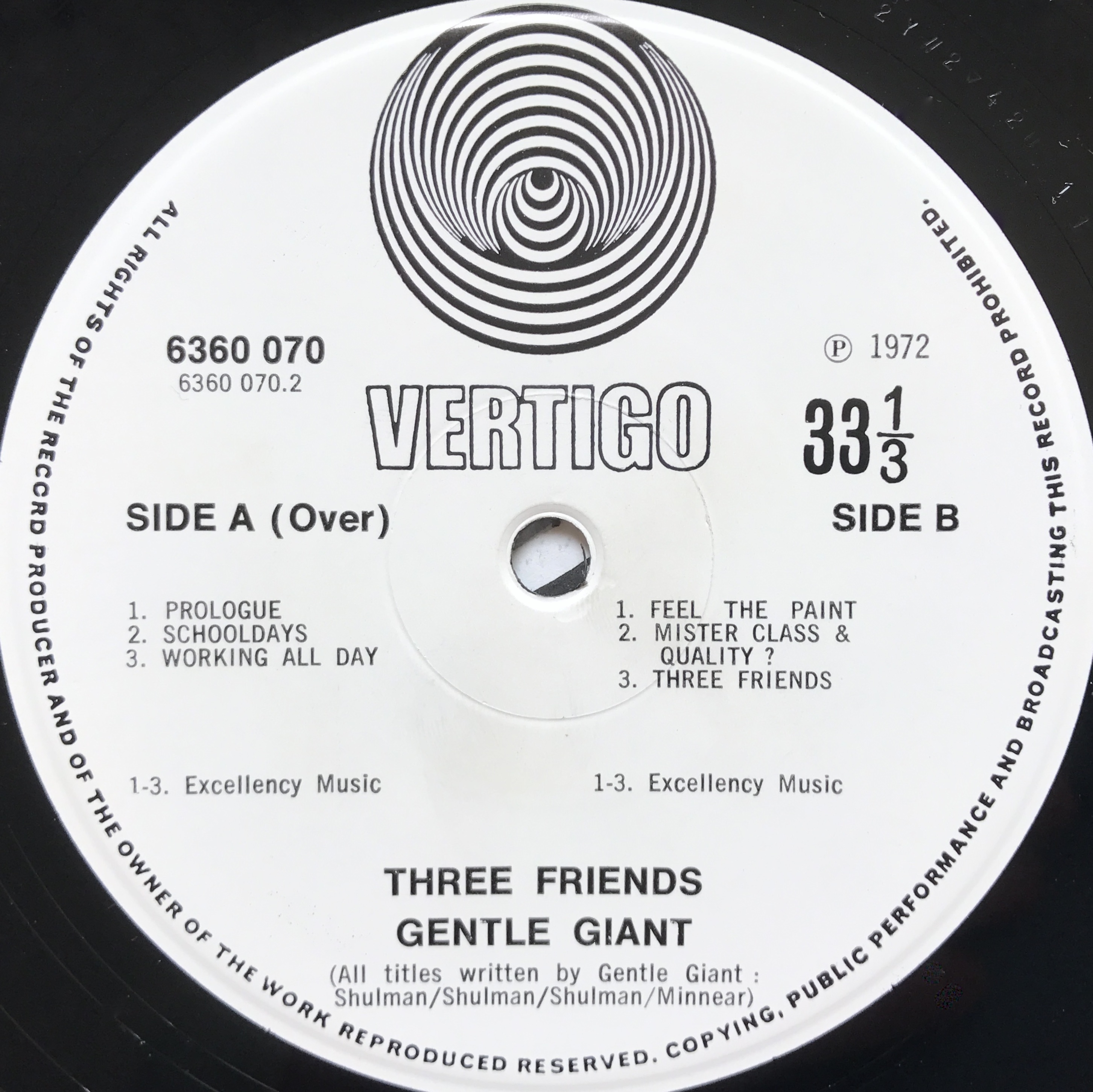 GENTLE GIANT - Three friends UK-orig Vertigo LP 1972 - 4