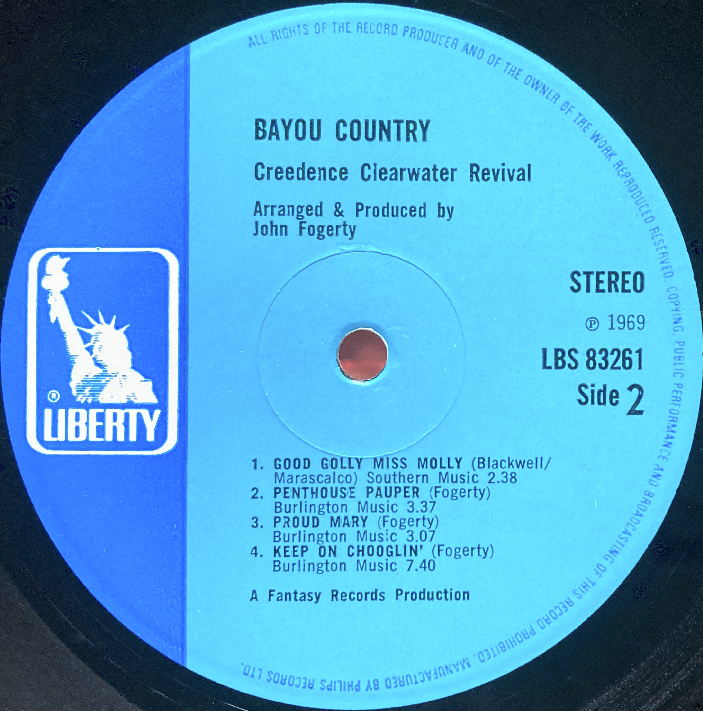 CREEDENCE CLEARWATER REVIVAL - Bayou country UK-orig LP 1969 - 5