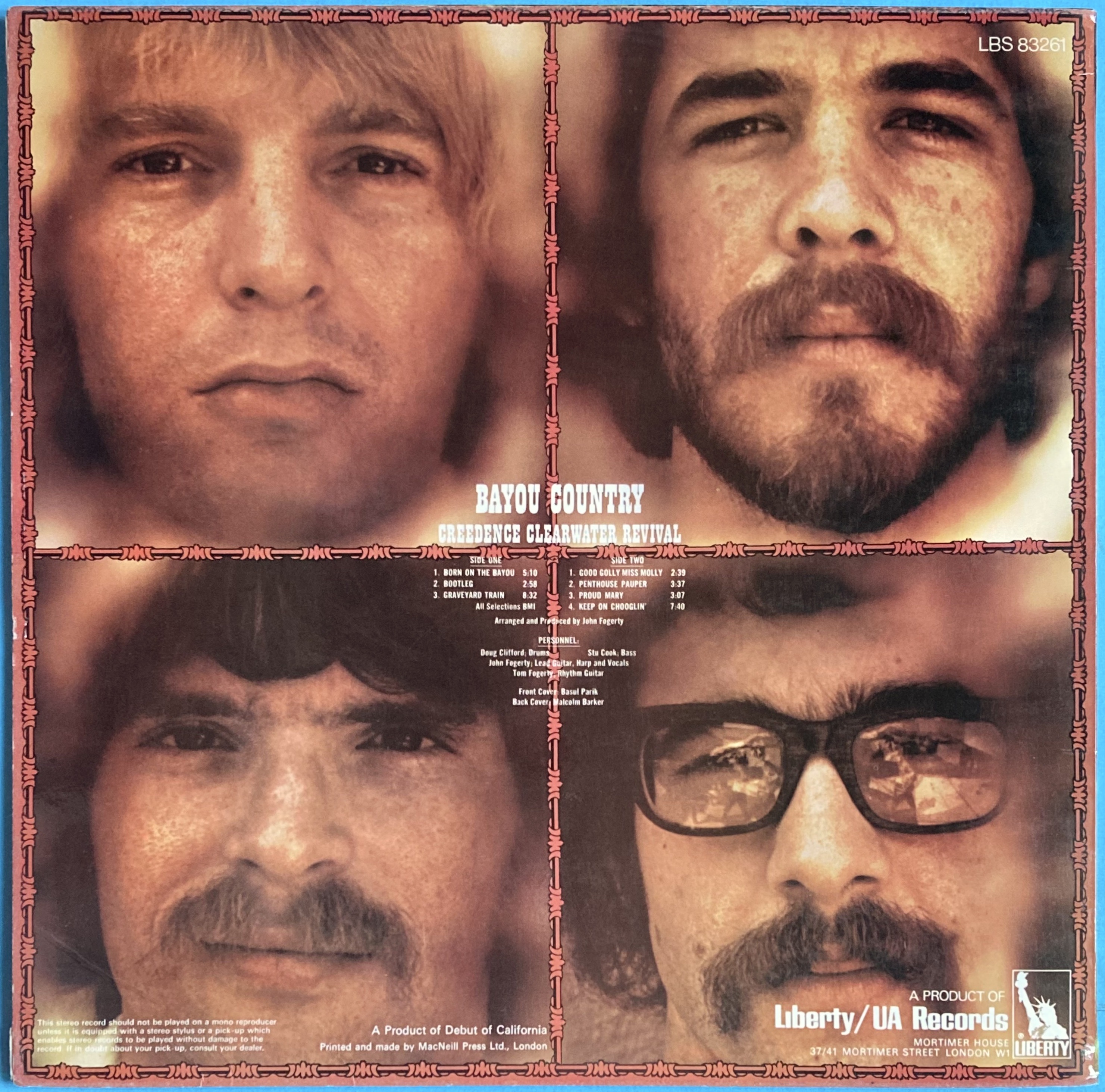 CREEDENCE CLEARWATER REVIVAL - Bayou country UK-orig LP 1969 - 3