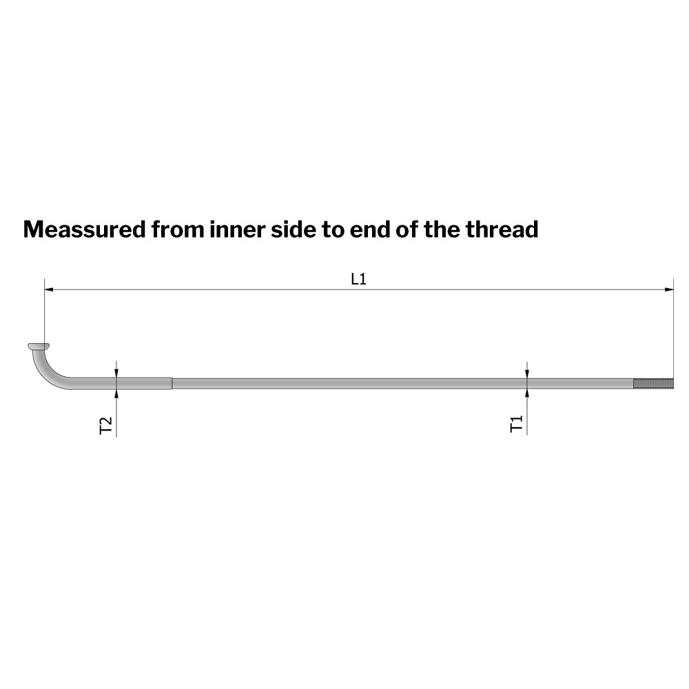 Spoke set for Kreidler Florett 19" - 207mm - 2