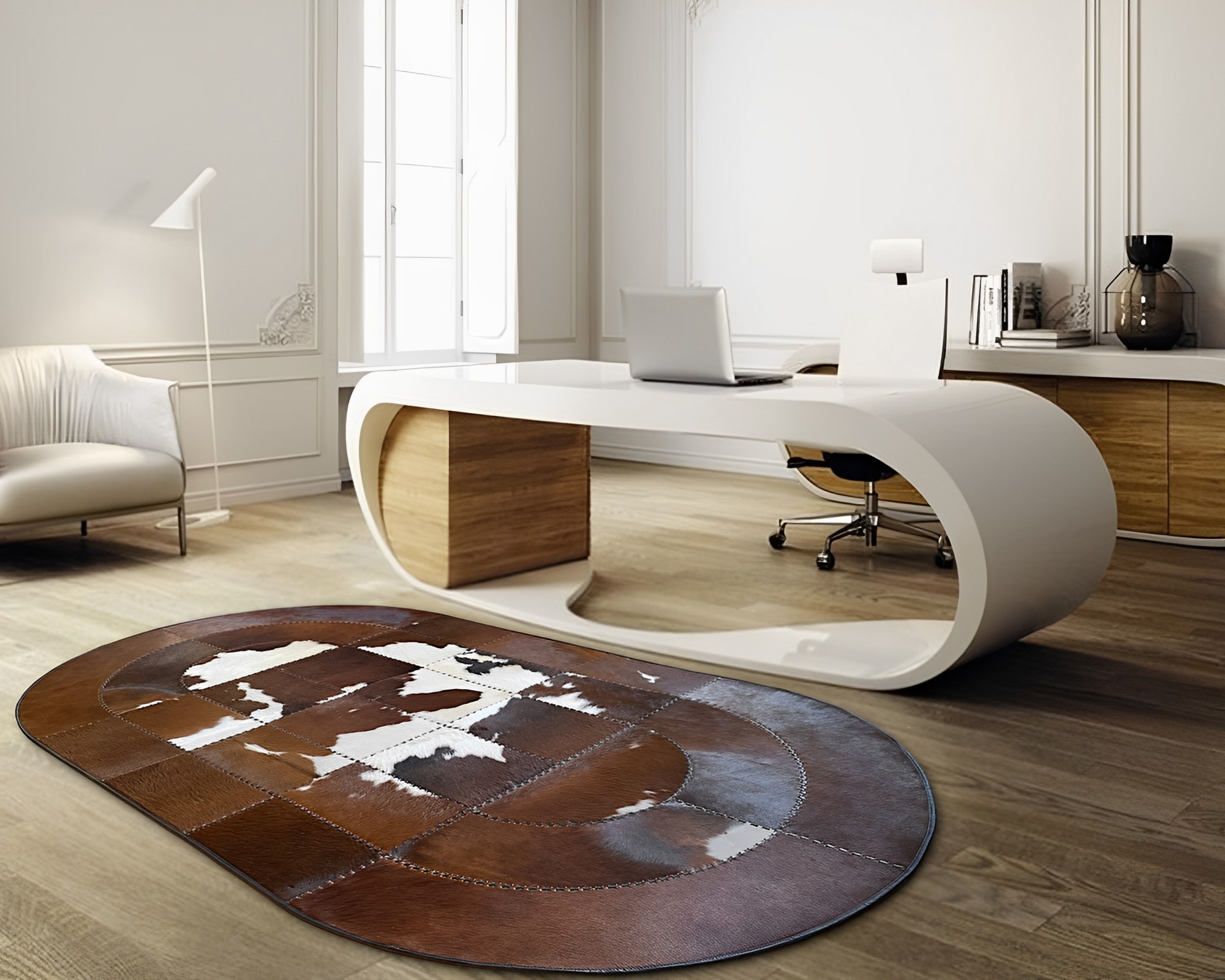 Oval Patchwork Matta Kohud 130 x 235 cm