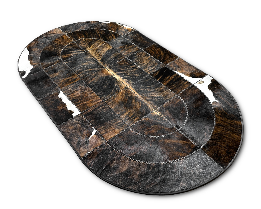 Oval Patchwork Matta Kohud 130 x 230 cm
