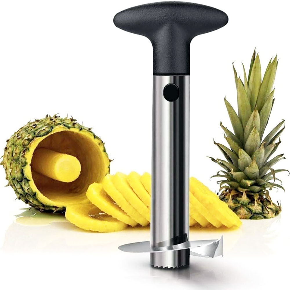Ananasskärare i rostfritt stål för att enkelt fixa spiraler av ananas direkt ur skalet