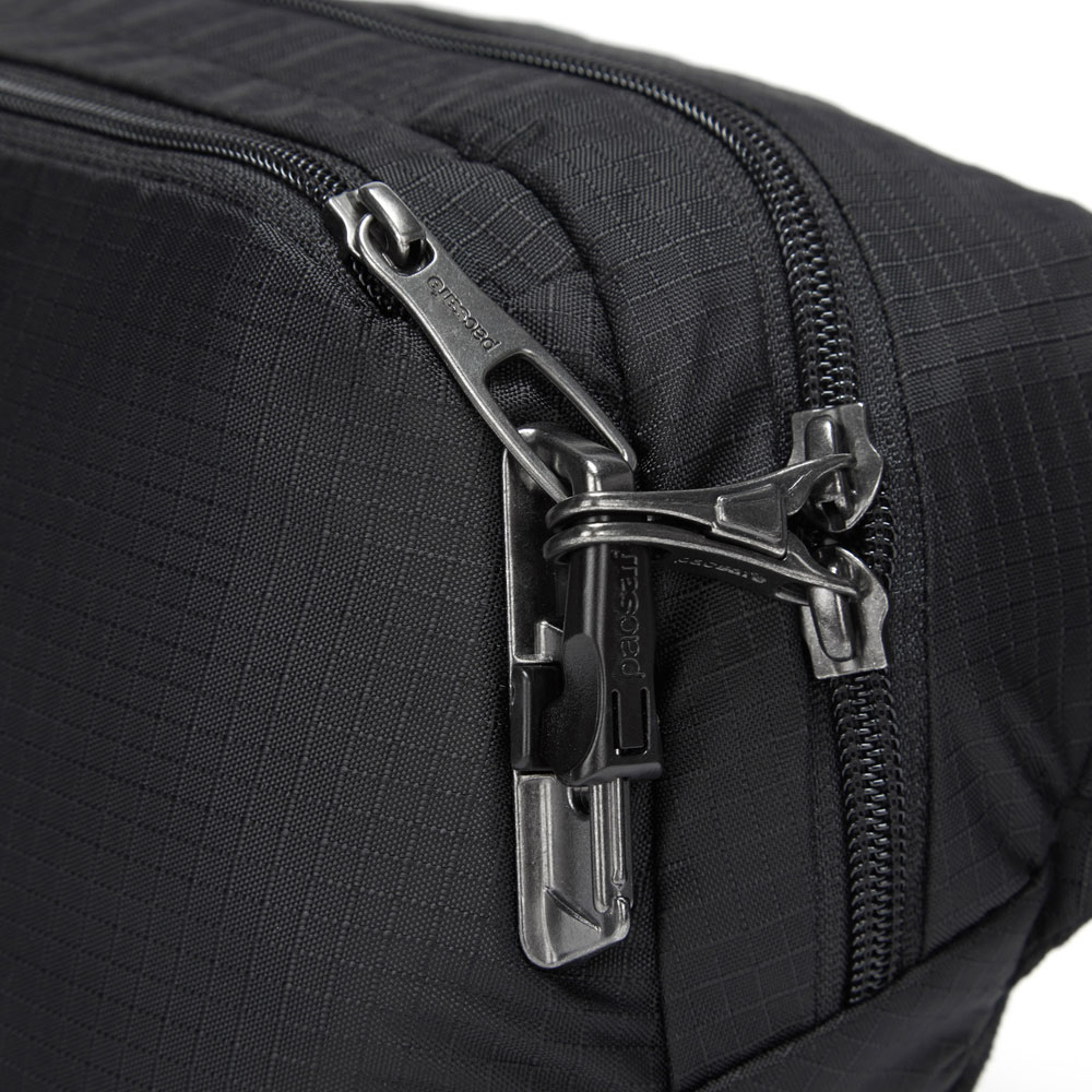 Stöldsäker midjeväska - PACSAFE V Anti-Theft Hip Pack Black - 5