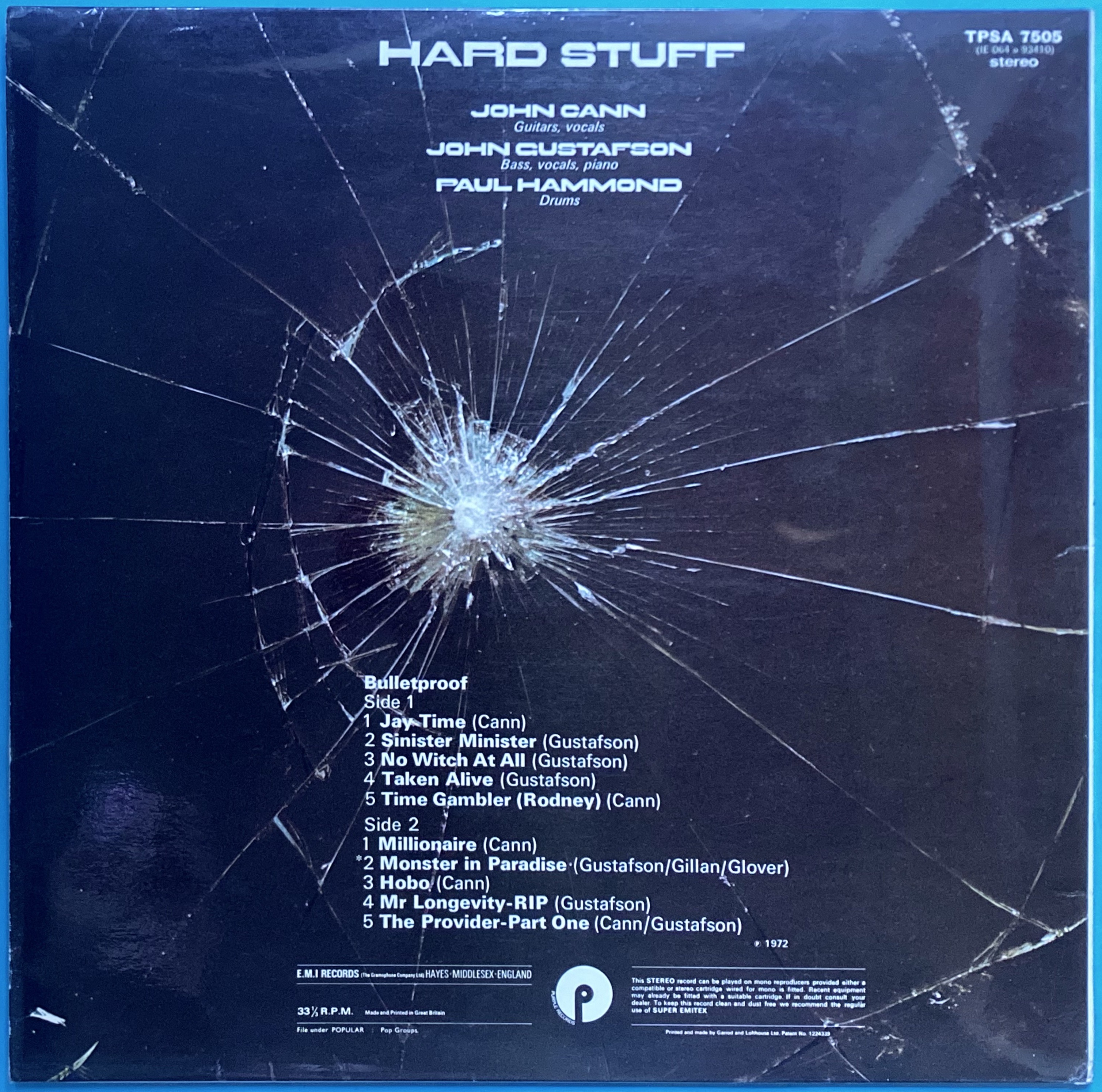 HARD STUFF - Bulletproof UK-orig LP 1972 - 2