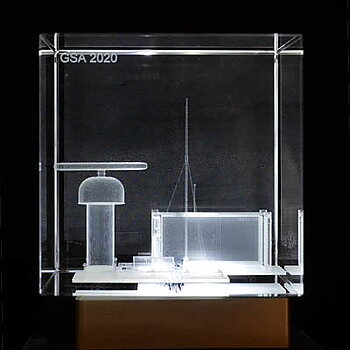 Bloque Rectangular Cristal 3D 20x20x8 cm