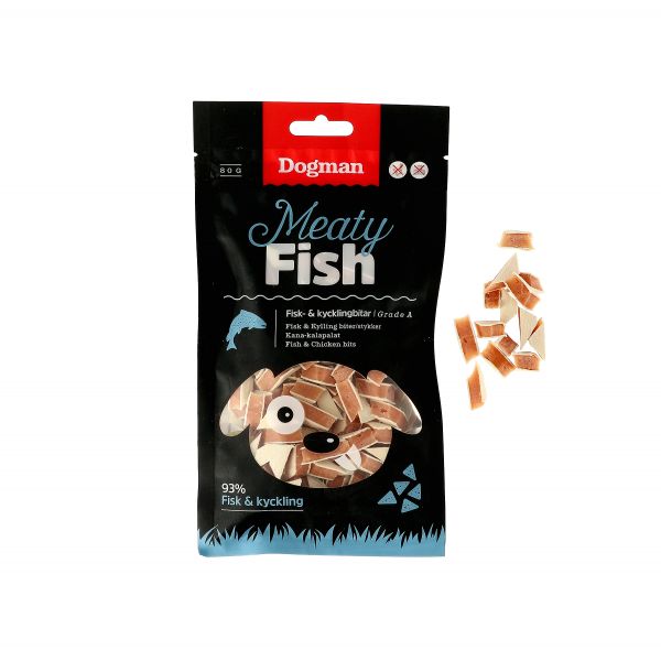 Dogman Fisk & kycklingbitar 80 Gram