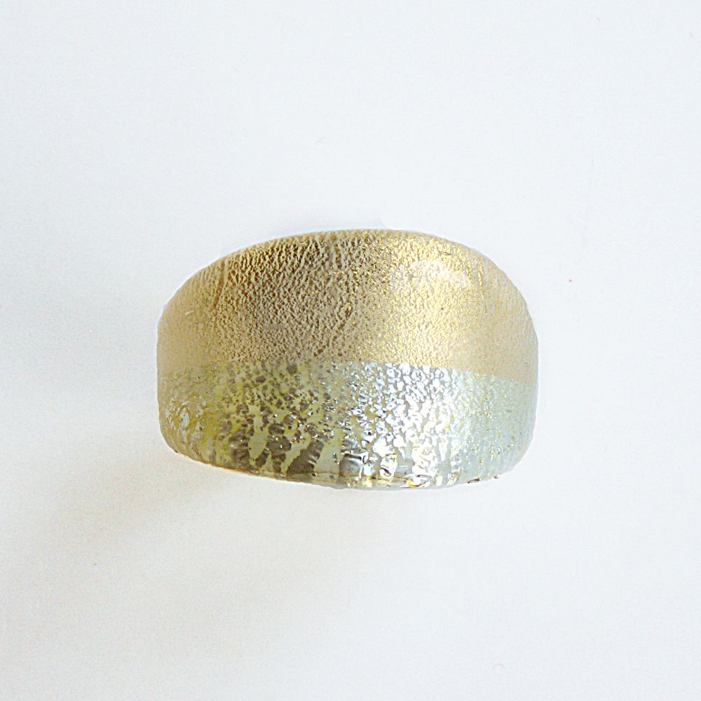 Moon Vit Guld-Silver Glasring - 2
