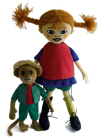 Pippi Långstrump & Herr Nilsson Dockor (Presentförpackning)