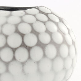 Ingrid Atterberg (Västkust 1943) Swelling Vase with White Dots 9 cm