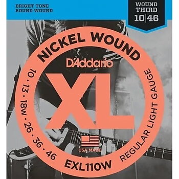 D'Addario EXL110w Regular Light Wound 3RD 010-046