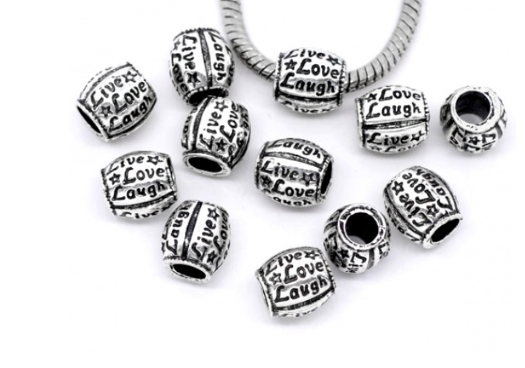 Bead / pendant-- "Live, Love , Laugh" - 2