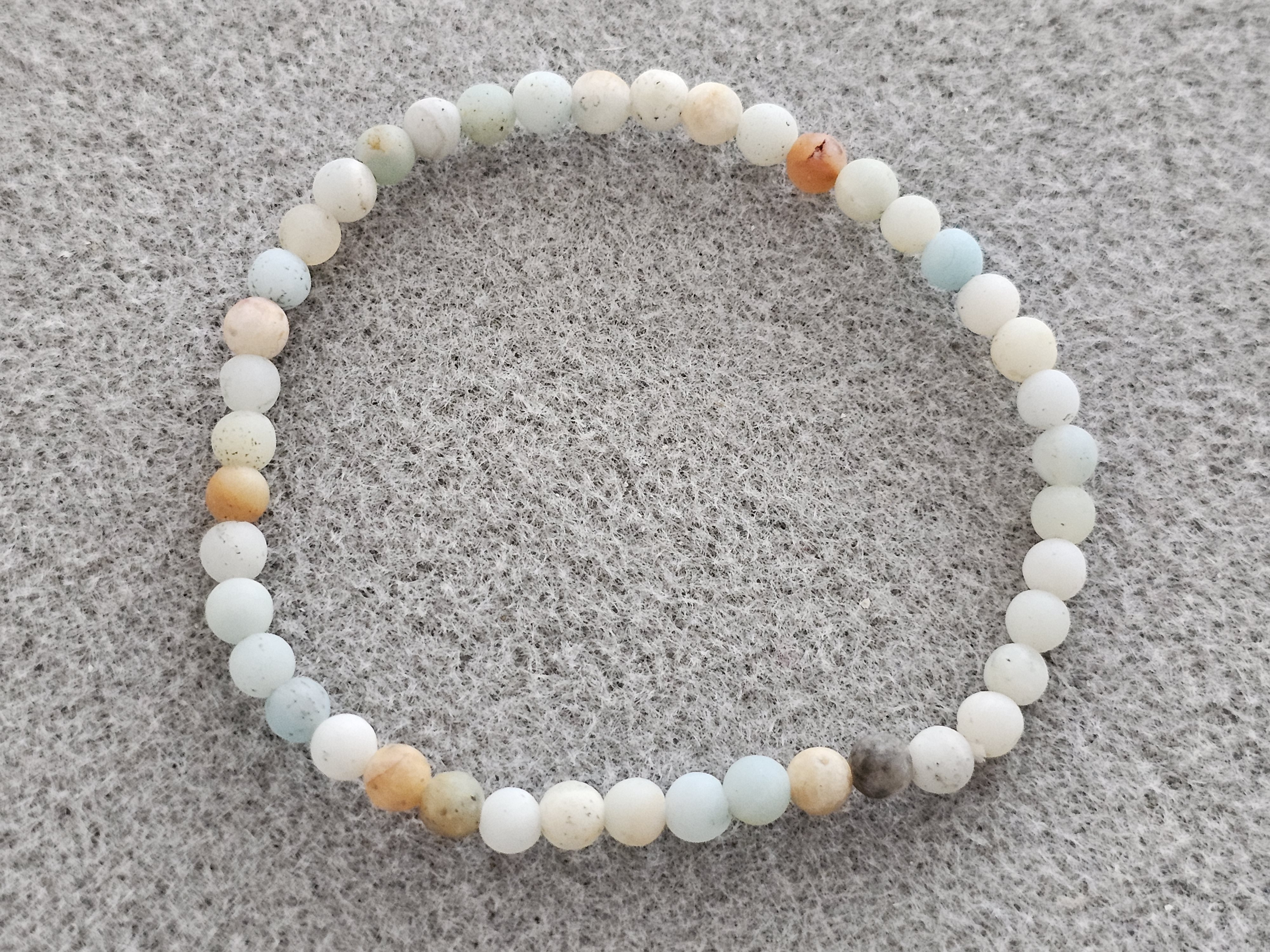 4mm matte amazonite-multi bracelet 19cm