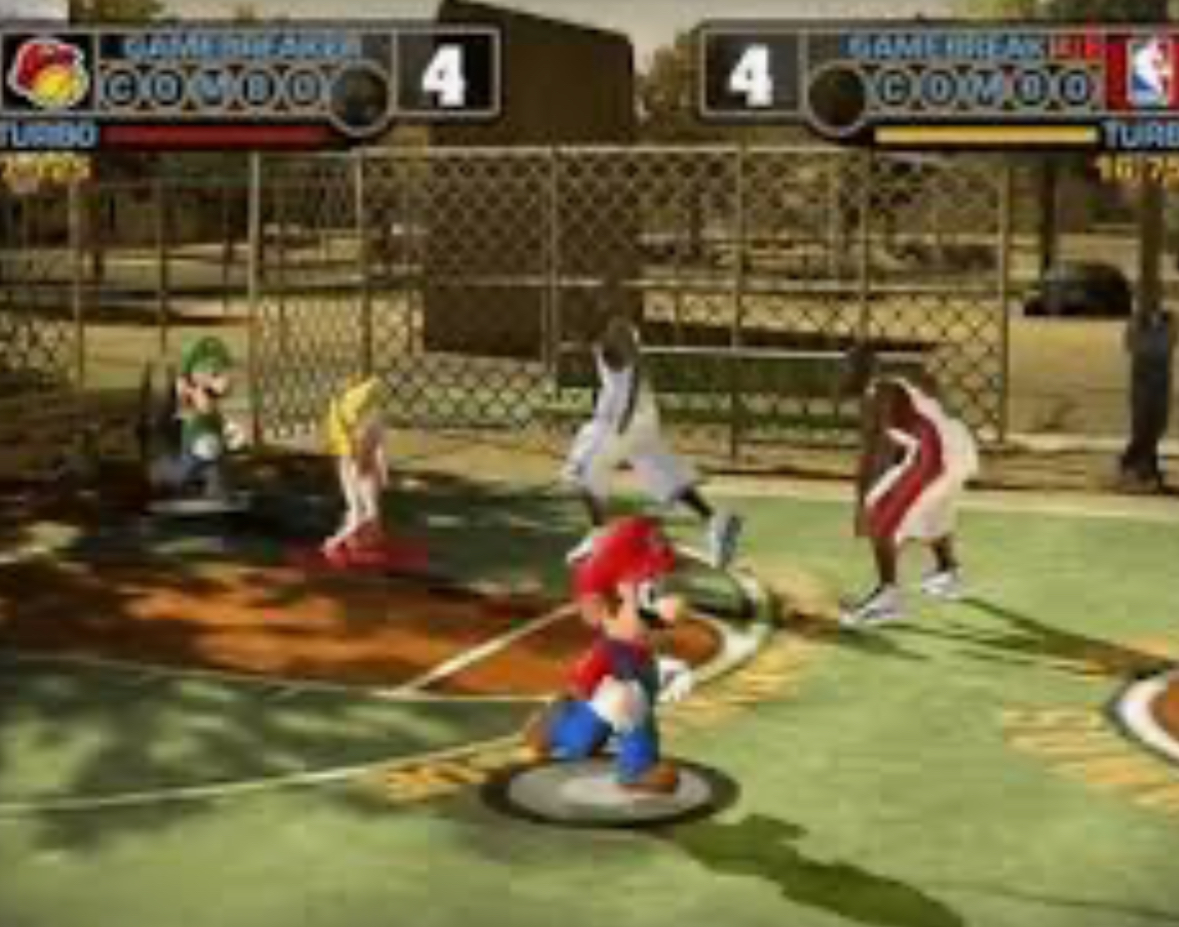 NBA Street V3 med Super Mario - GC - 4