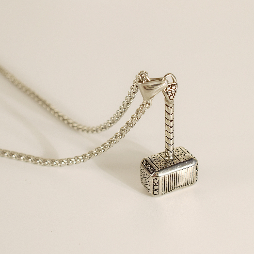Necklace Thor's Hammer Classic Steel Edition - 316L Steel Silver - 2