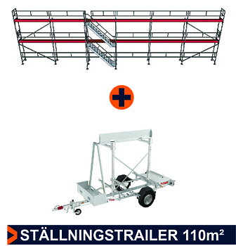 Paket 6 Ställning 17,9x6m med trapptorn + trailer