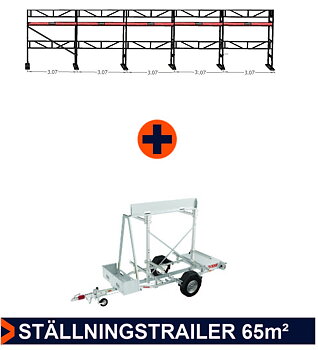 Paket 1 Ställning 15x4m + trailer