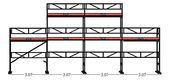 Ramställningspaket  (12x4m + dubbel topp)