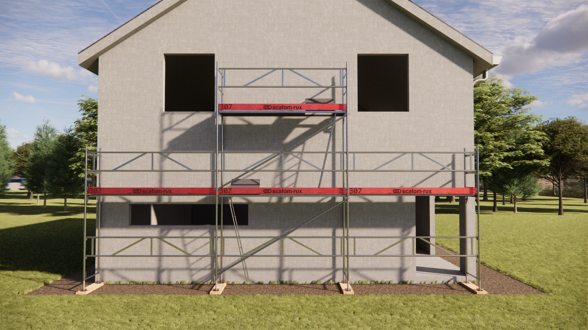 Ramställningspaket  (9x4m + gaveltopp) - 2