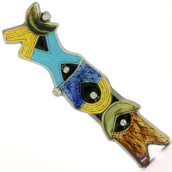 リサラーソン  Harlekinシリーズ  アクロバッティックな人の陶板  44cm  1960年