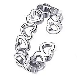 Tåring "Hearts" i 925 Sterlig Silverplätering