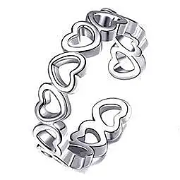 Tåring "Hearts" i 925 Sterlig Silverplätering