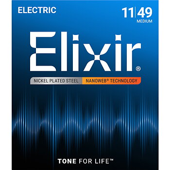 Elixir Nanoweb Electric Guitar Strings 011-049