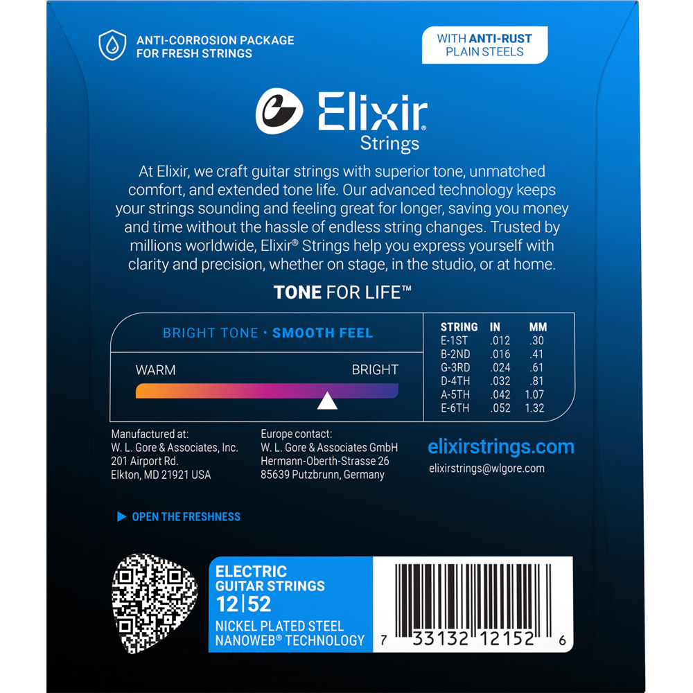Elixir Nanoweb Electric Guitar Strings 012-052 - 2