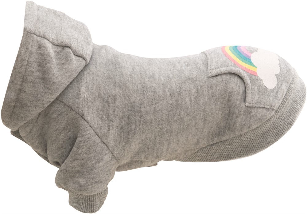 Trixie Hundtröja Rainbow Falls Hoodie X-Small 30cm Ljusgrå